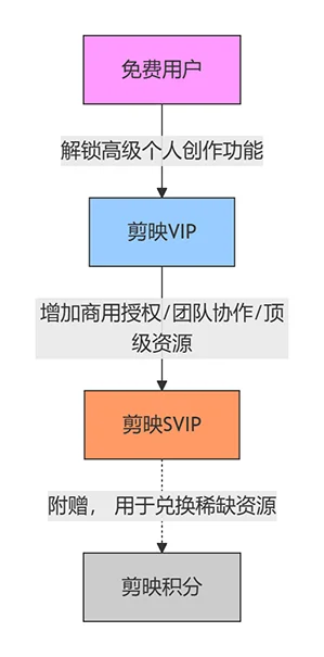 剪映會員體系流程圖