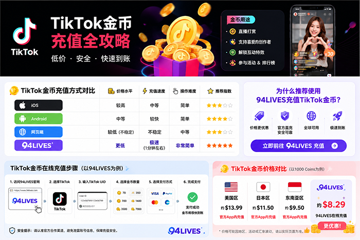 TikTok充值全攻略 TikTok充值全攻略